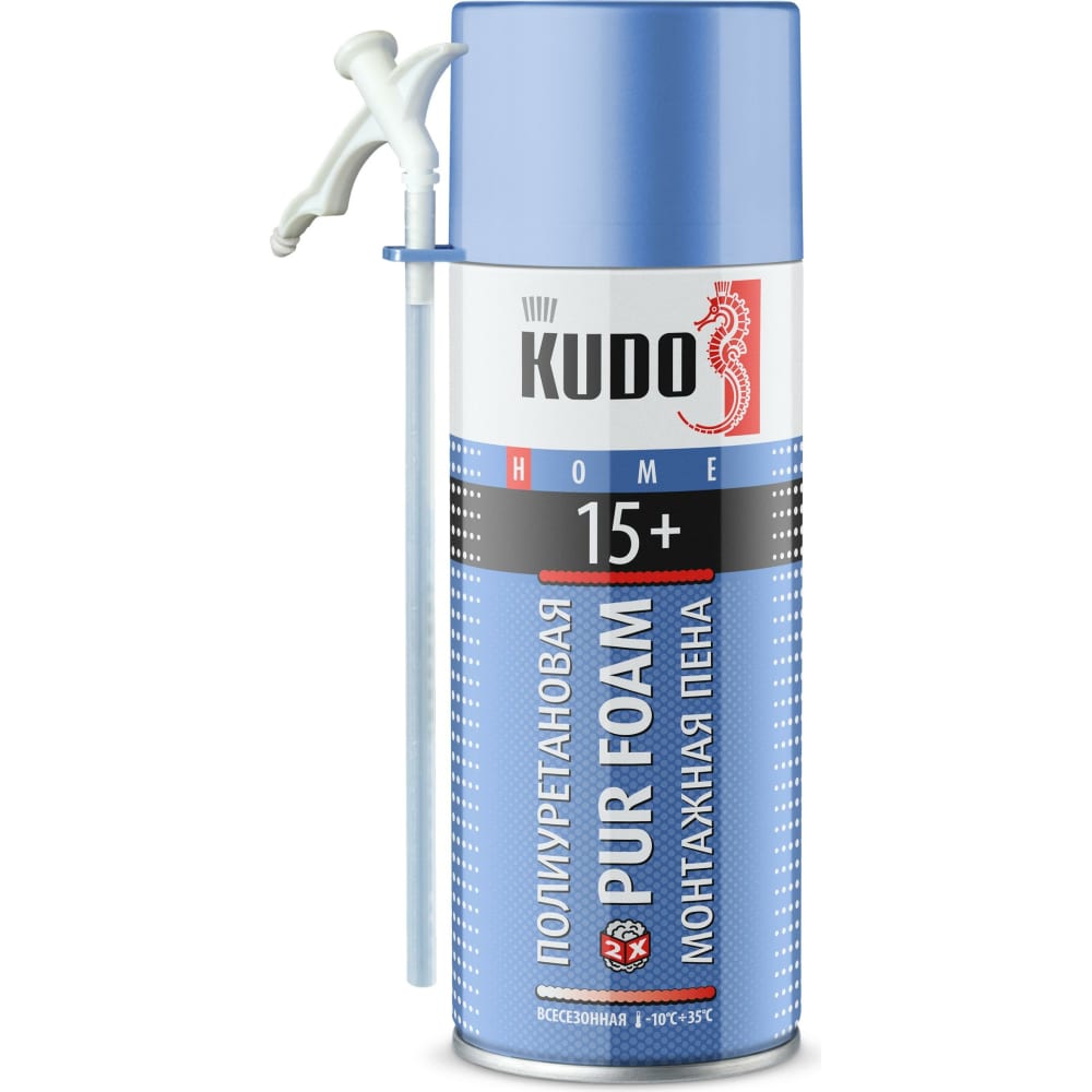 Всесезонная полиуретановая монтажная пена KUDO HOME 15+