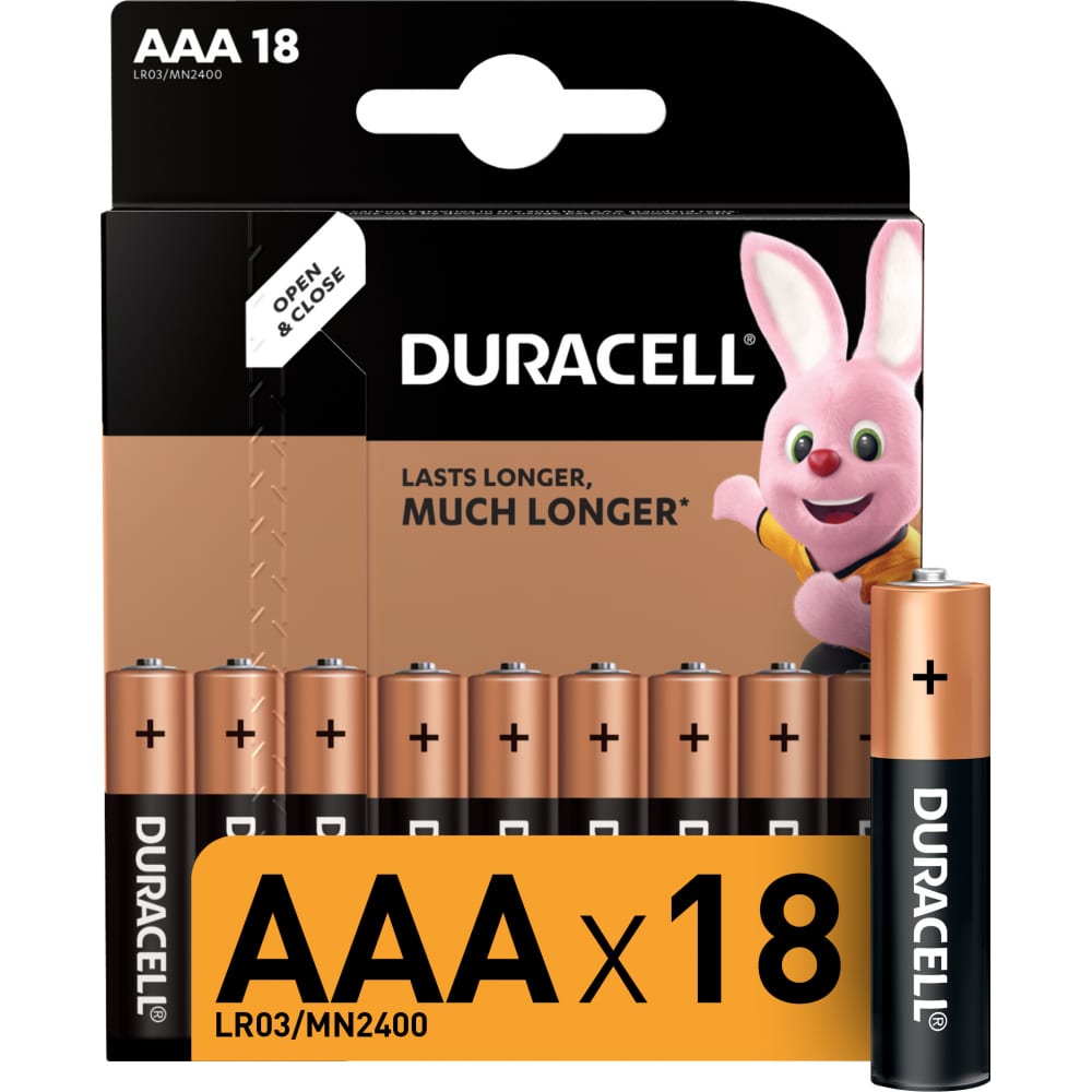 Батарейка Duracell LR03-18BL BASIC